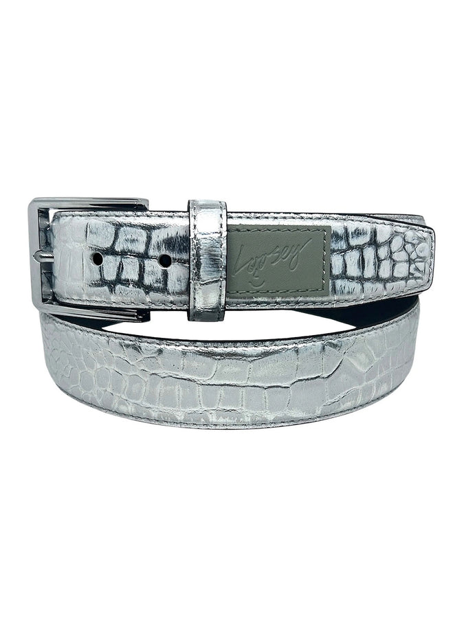 Loosey Premium Croc Silver Belt | SILVER
