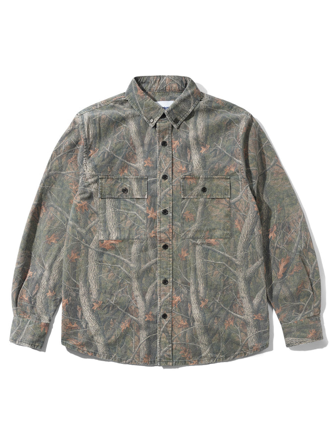 Butter Goods Yard Long Sleeve Buttondown Shirt Fall 2026 | FOREST CAMO