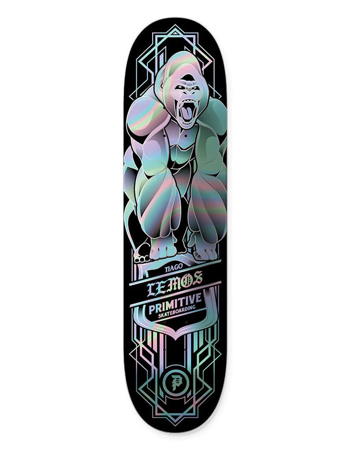 Primitive Spectra Lemos Gorilla 8’’ Skateboard Deck Summer 2026 | BLACK/HOLOGRAPHIC FOIL