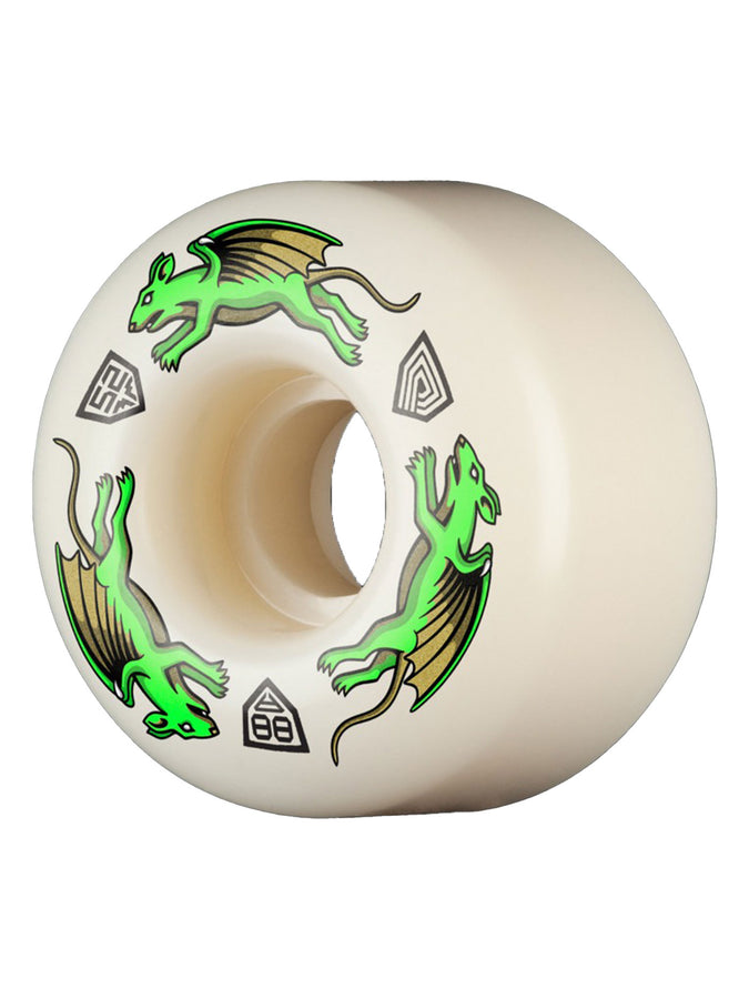 Powell Dragon Formula Nano Rat 88A V4 Skateboard Wheels | WHITE