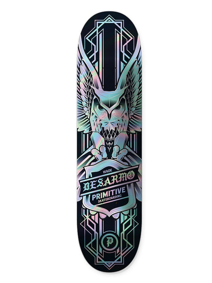 Primitive Spectra Desarmo Owl 8.125’’ Skateboard Deck | BLACK/HOLOGRAPHIC FOIL