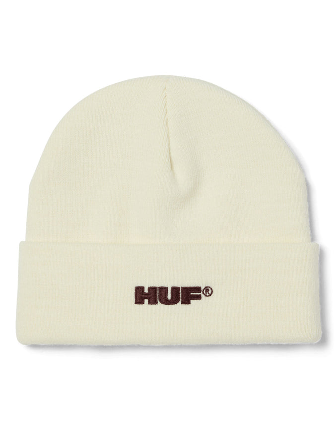 Huf All Caps Cuff Beanie | CREAM