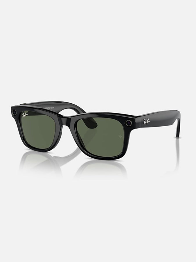 Ray Ban Meta Wayfarer Black/G-15 Green Sunglasses | BLACK/G-15 GREEN