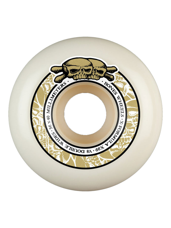 Bones X-Formula V8 Double Wide 97A Skateboard Wheels | NATURAL