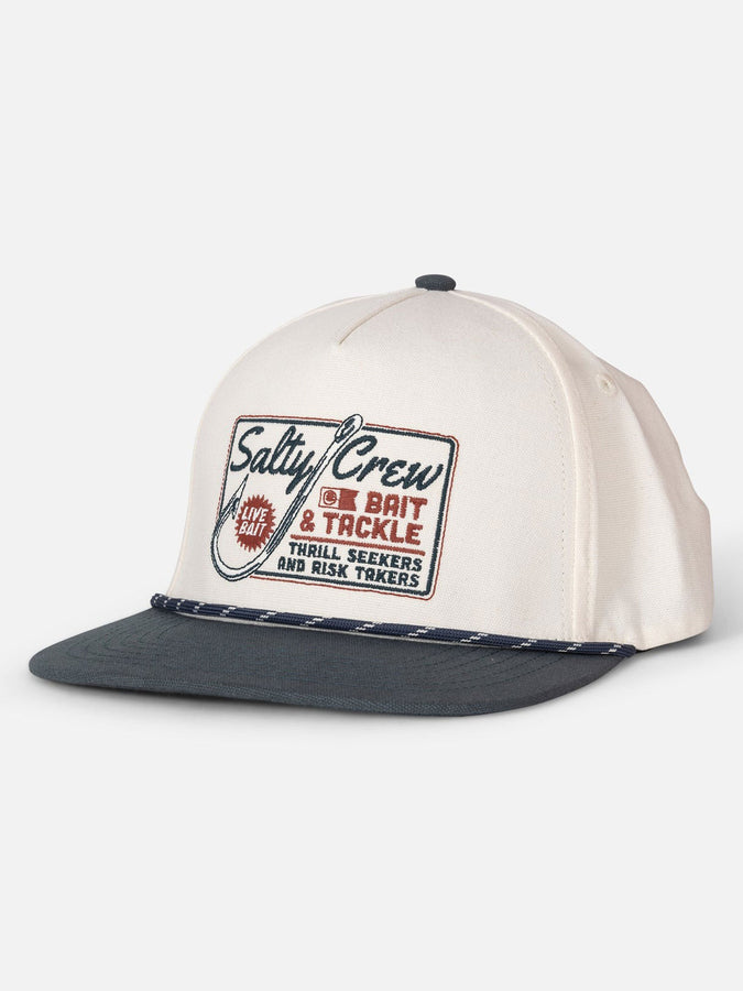 Salty Crew Hooked Up Snapback Hat | OFF WHITE/NAVY