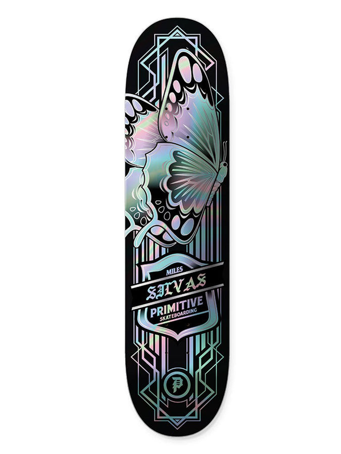 Primitive Spectra Silvas Butterfly 8.5’’ Skateboard Deck | BLACK/HOLOGRAPHIC FOIL