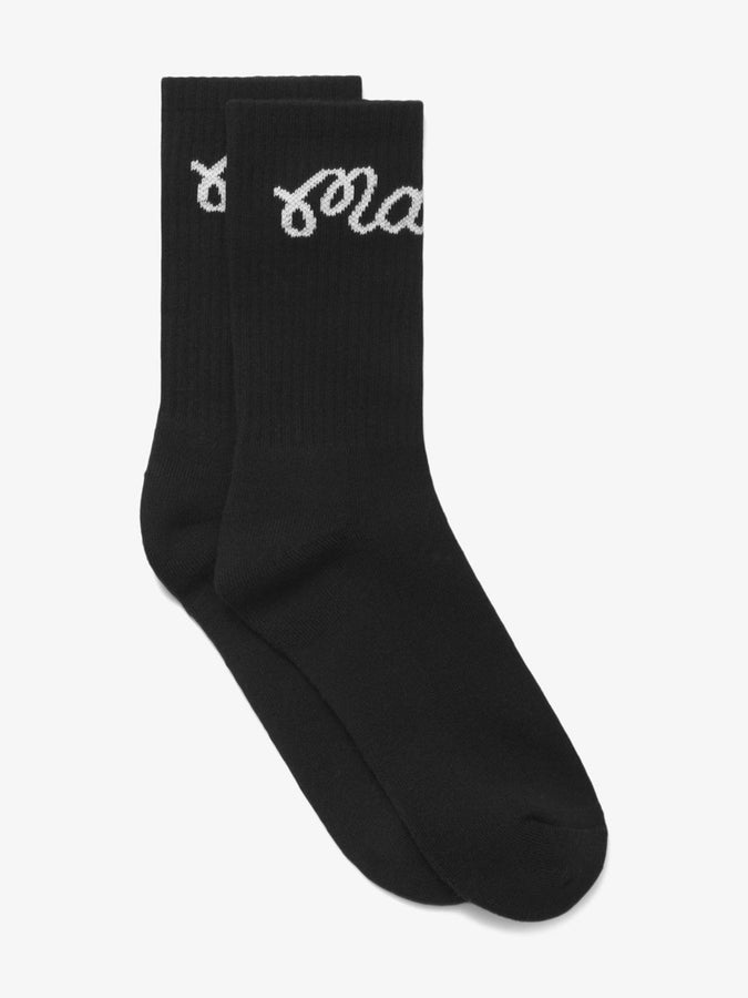 Malbon Bon Script Socks | BLACK