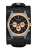 Nixon Time Teller Chrono Leather Silver/Rose Gold/Black Watch