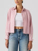 Levis Cropped Harlie Almeta Plaid Powder Pink Long Sleeve Buttondown Shirt Fall 2026