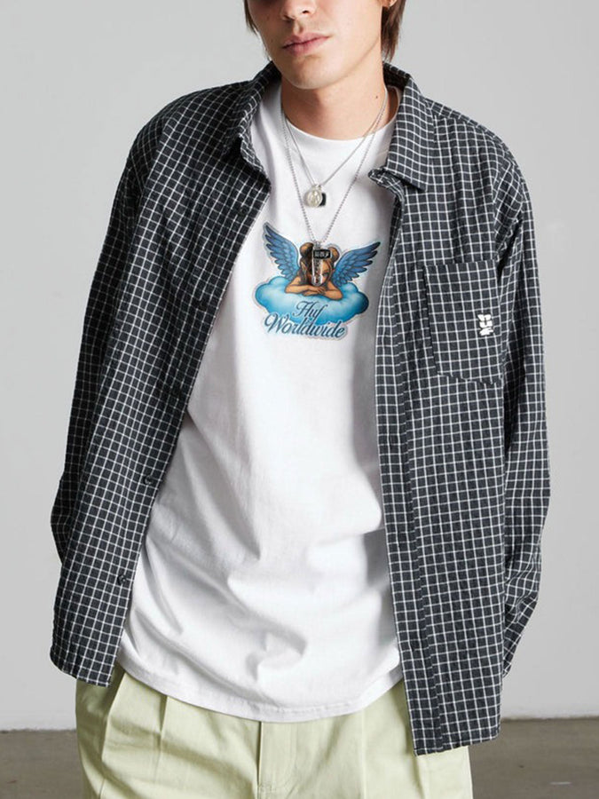 HUF Megablast Long Sleeve Buttondown Shirt Fall 2026 | BLACK