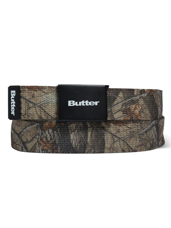 Butter Goods Logo Woven Belt | FOREST CAMO