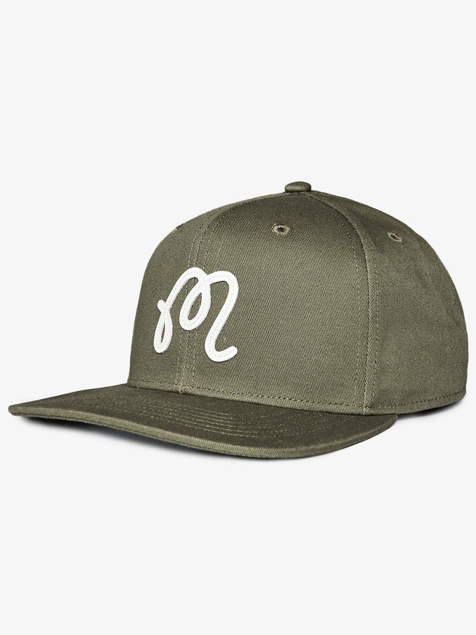 Malbon Script Snapback Hat | MILITARY GREEN