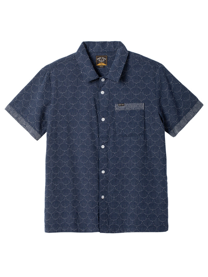 Dark Seas Scales Short Sleeve Buttondown Shirt Spring 2026 | NAVY