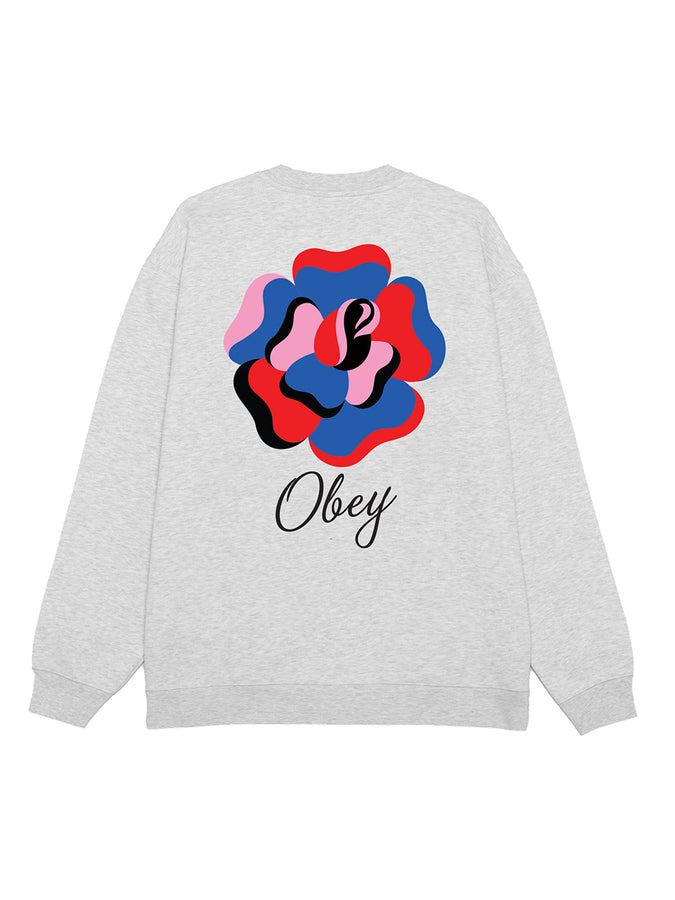Obey Paper Pink Crewneck Sweatshirt Spring 2026 | HEATHER GREY (HEA)