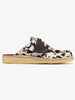 Clarks Desert Nomad Mule Brown Cow Print Shoes Fall 2026
