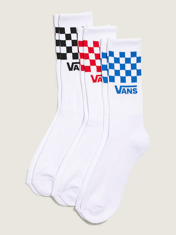 Vans Classic Check 3 Pack Socks | WHITE (WHT)