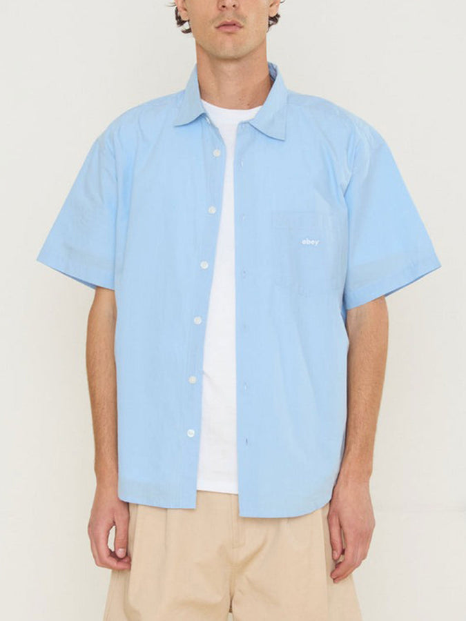 Obey Bigwig Jamie Short Sleeve Buttondown Shirt Spring 2026 | SKY BLUE MULTI (SKY)