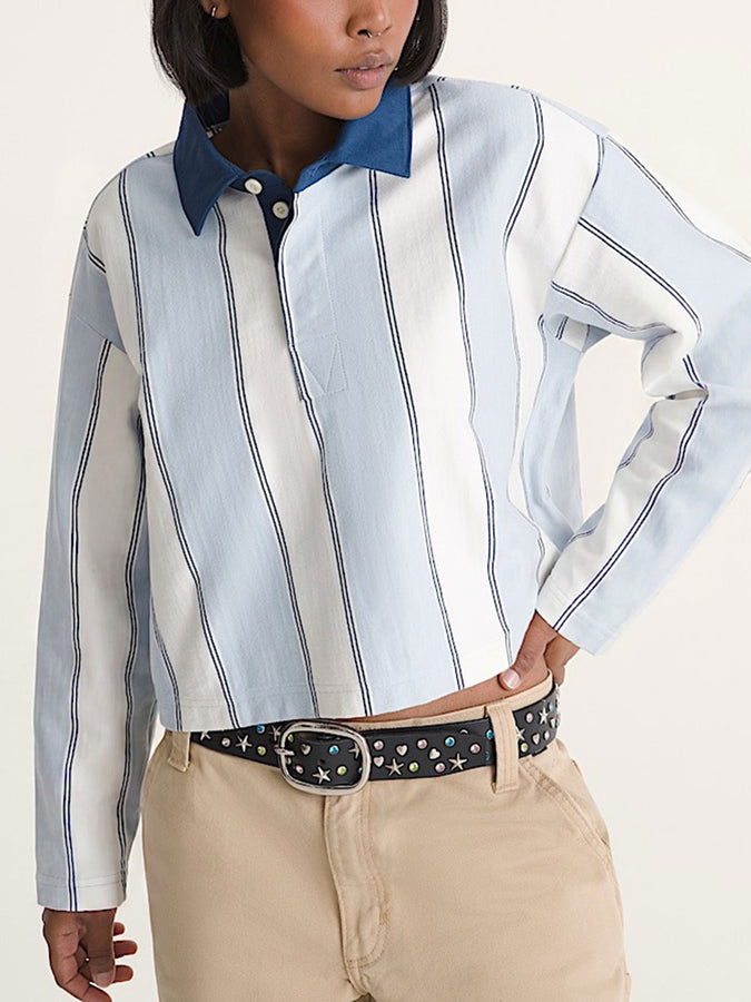 Vans Becky Rugby Long Sleeve Polo Fall 2026 | SOFT SLATE (H90)