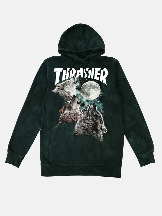 Thrasher Wolves Hoodie Fall 2026 | WASHED BLACK