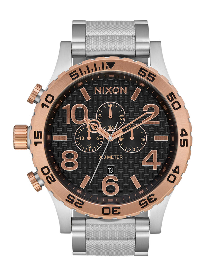 Nixon 51-30 Chrono Silver/Gold Pink/Black Watch | SILVER/ROSE GOLD/BLACK (5383)