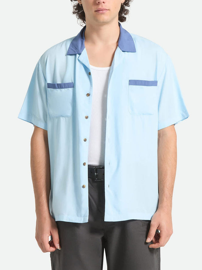 Brixton Lafayette Short Sleeve Buttondown Shirt Summer 2026 | BLUE AURA