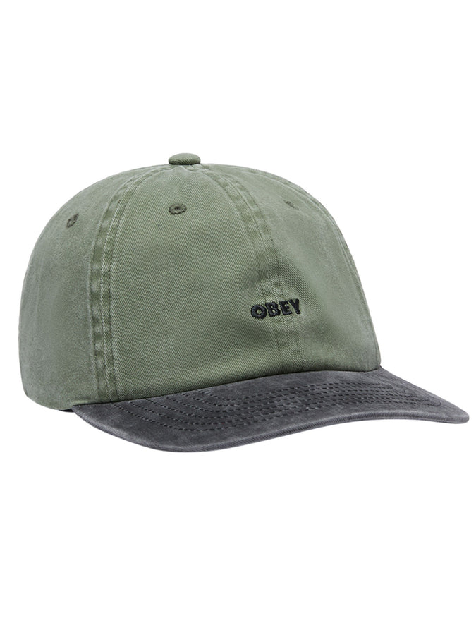 Obey Pigment Bold 6 Panel Strapback Hat | PIGMENT OLIVE (OLV)