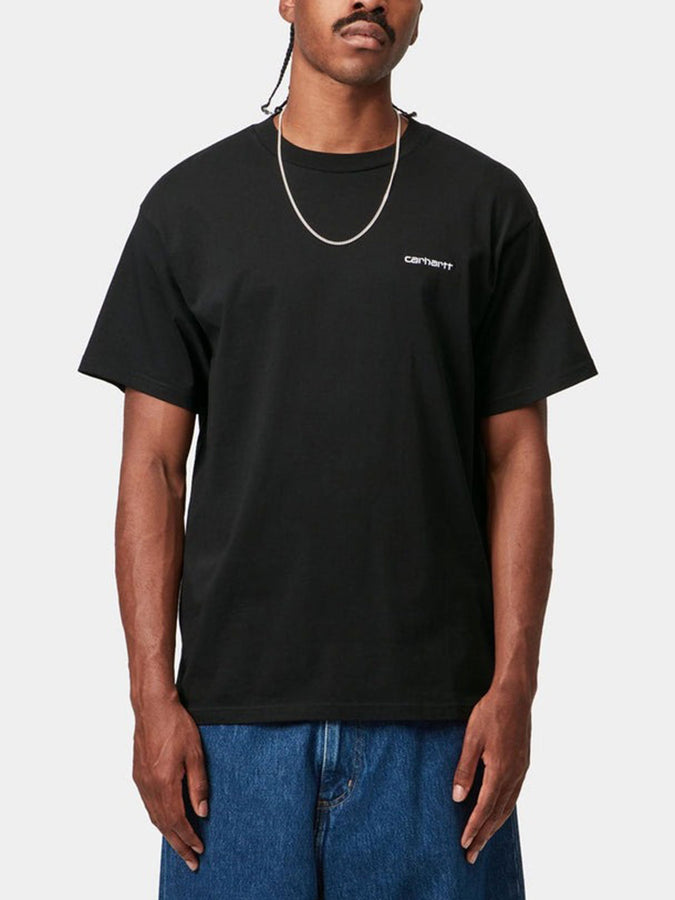 Carhartt Wip Script Embroidery T-Shirt Summer 2026 | BLACK/WHITE (0D2XX)