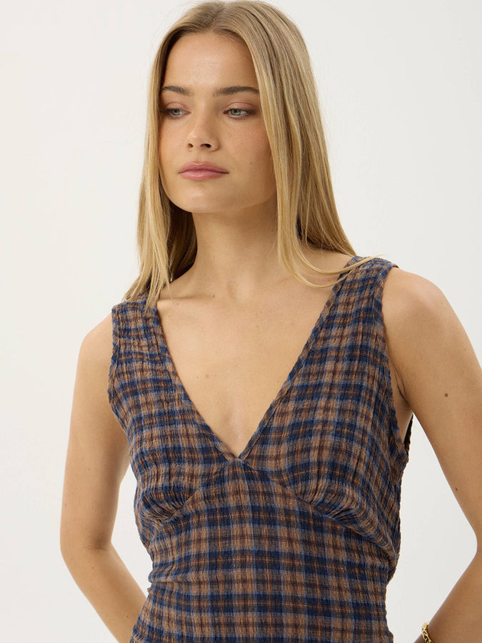 Afends Tully Shev Maxi Dress Fall 2026 | INDIGO CHECK
