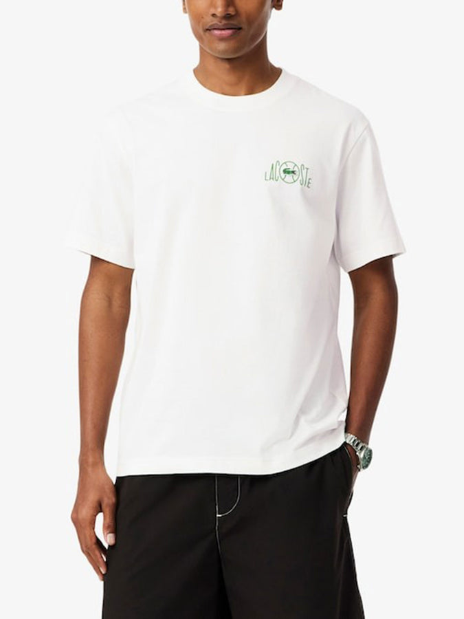 Lacoste Printed Cotton T-Shirt Spring 2026 | WHITE (70V)