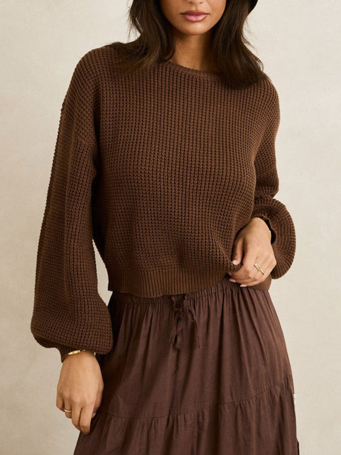 Rhythm Classic Knit Sweater Summer 2026 | CHOCOLATE