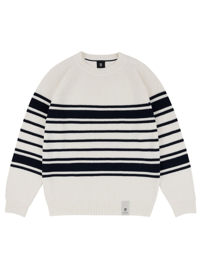 Chain To Bank Lined Up Sweater Fall 2026 | WHITE