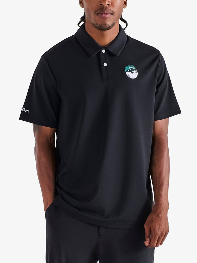 Malbon Fairway Baldwin Short Sleeve Polo | BLACK