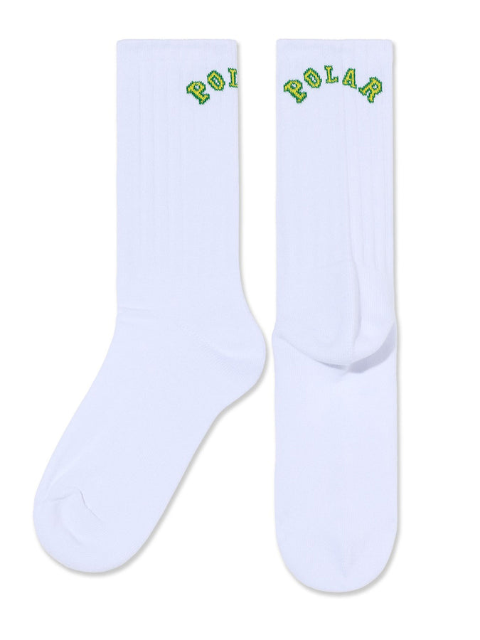Polar Skate Co Large Rib College Socks | WHITE