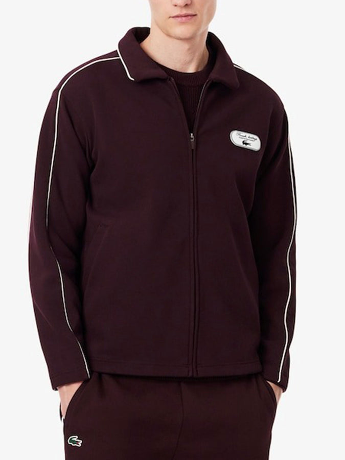 Lacoste Tennis Heritage Badge Accent Jacket Fall 2026 |  BURGUNDY/WHITE (ZB5)