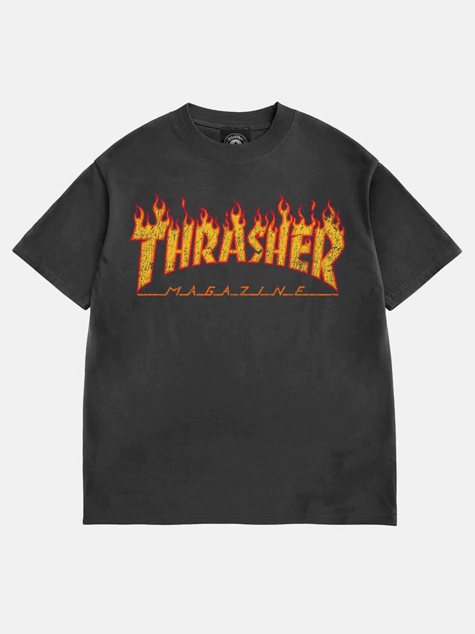 Thrasher Flame Vintage T-Shirt Fall 2026 | BLACK