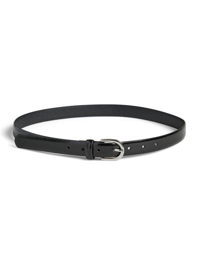 Pieces Estina Leather Belt | BLACK