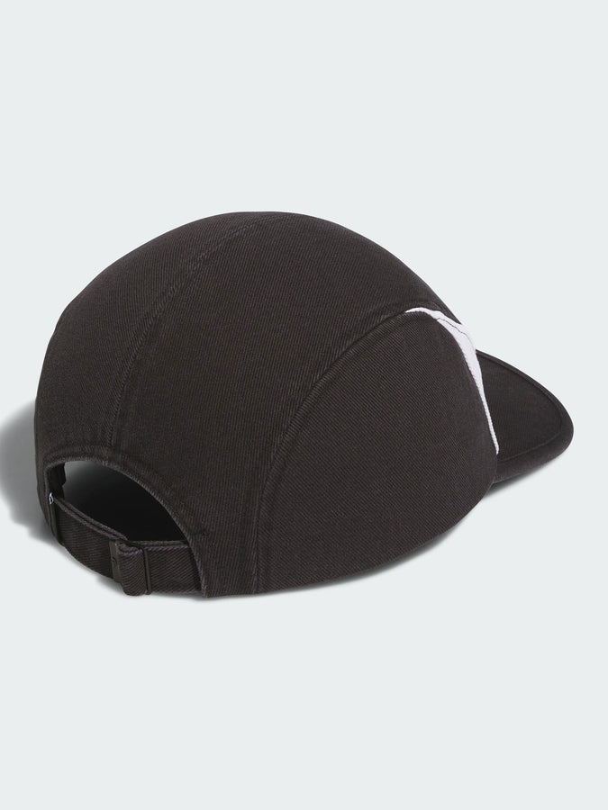Adidas Faded 5 Panel Black Strapback Hat | BLACK