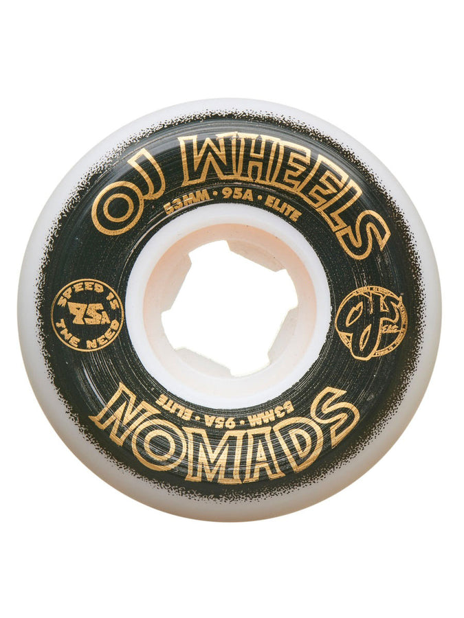 Oj's Elite Nomads 53mm Skateboard Wheels | WHITE