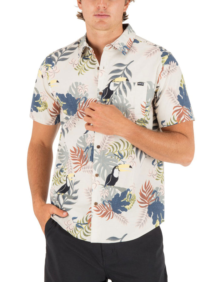 Hurley One And Only Lido Stretch Short Sleeve Buttondown Shirt Spring 2026 | BONE 3 (076)