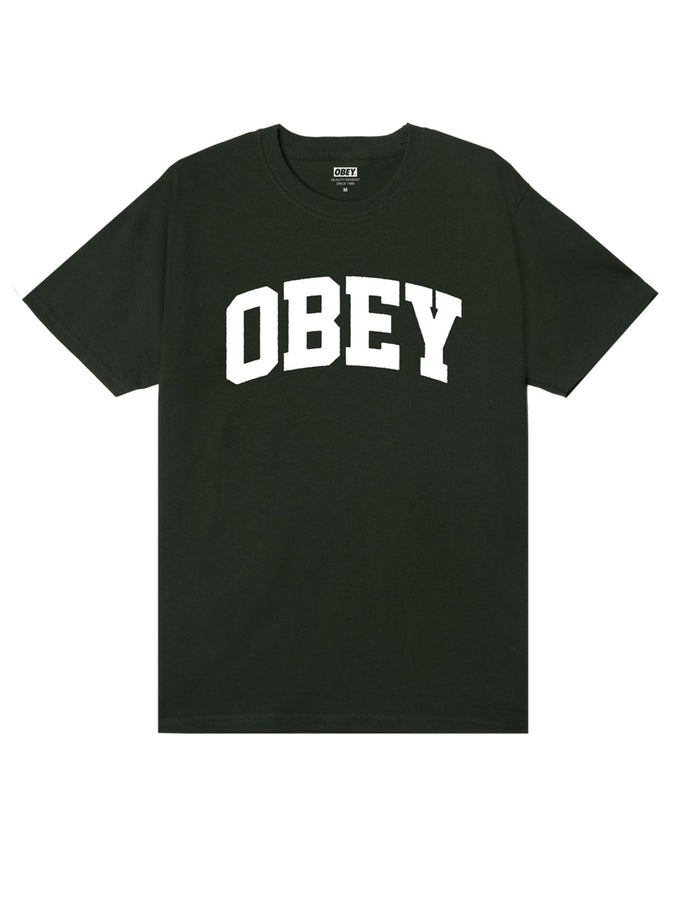 Obey Collegiate T-Shirt Spring 2026 | FOREST GREEN (FOR)
