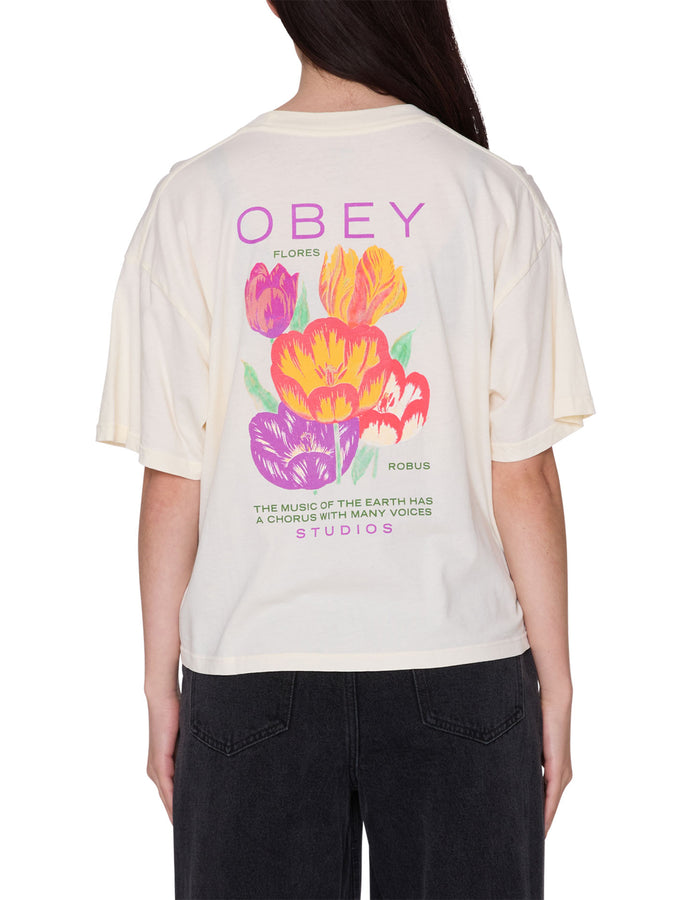 Obey Flores T-Shirt Fall 2026 | UNBLEACHED (UBL)