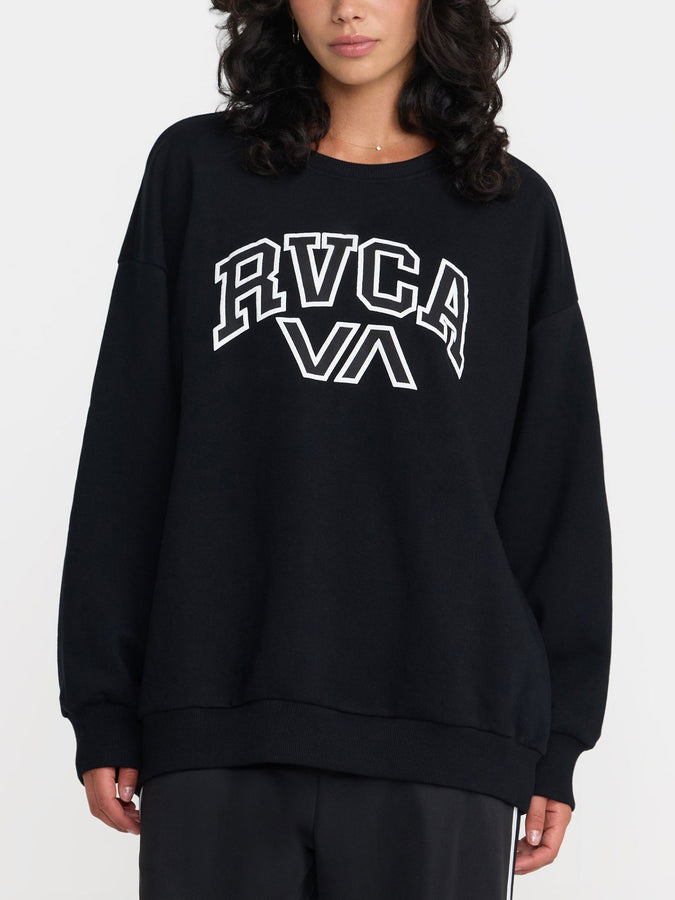 Rvca Squad Oversized Crewneck Sweatshirt Fall 2026 | RVCA BLACK (RVB)