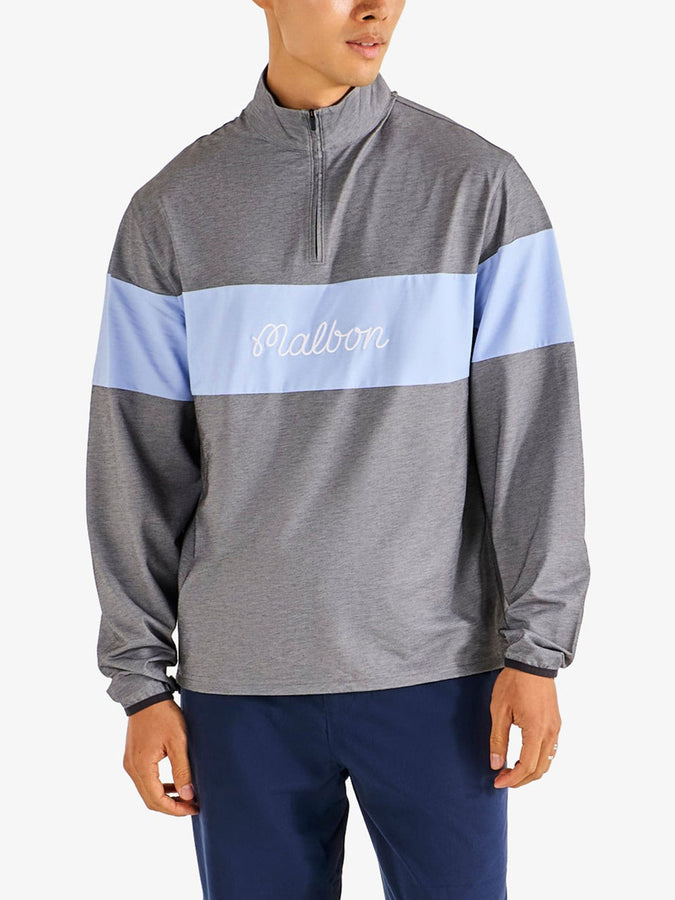 Malbon Horizon 1/4 Zip Pullover Fall 2026 | BLACK CHAMBRAY