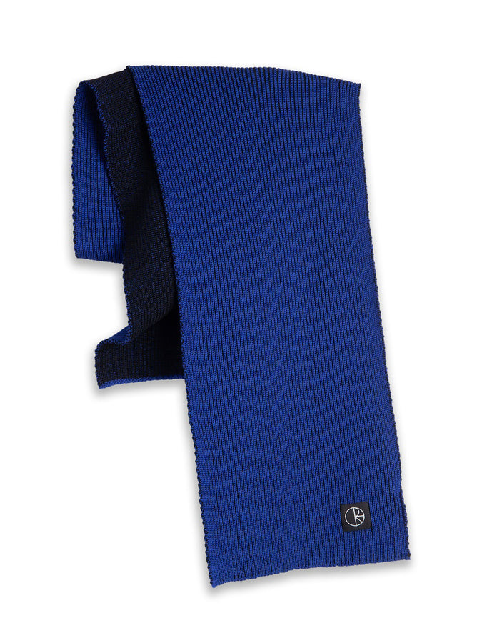 Polar Lines Merino Scarf | EGYPTIAN BLUE/BLACK