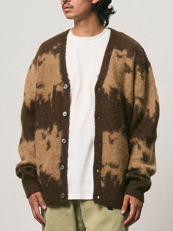 Gramicci Mohair Splatter Cardigan Fall 2026 | TAUPE