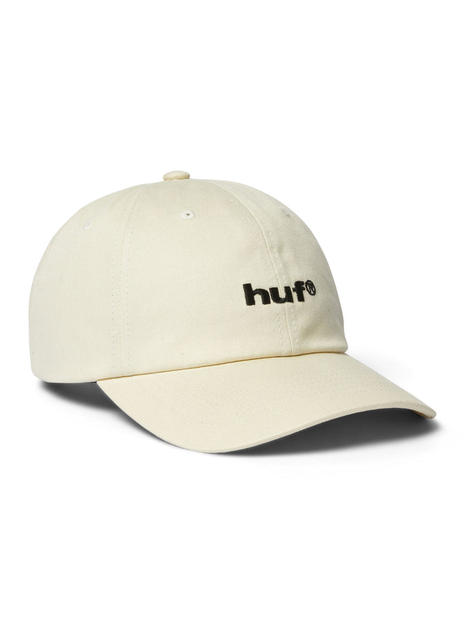 Huf 89 Embroidered 6 Panel Cv Strapback Hat Spring 2026 | CREAM/BLACK