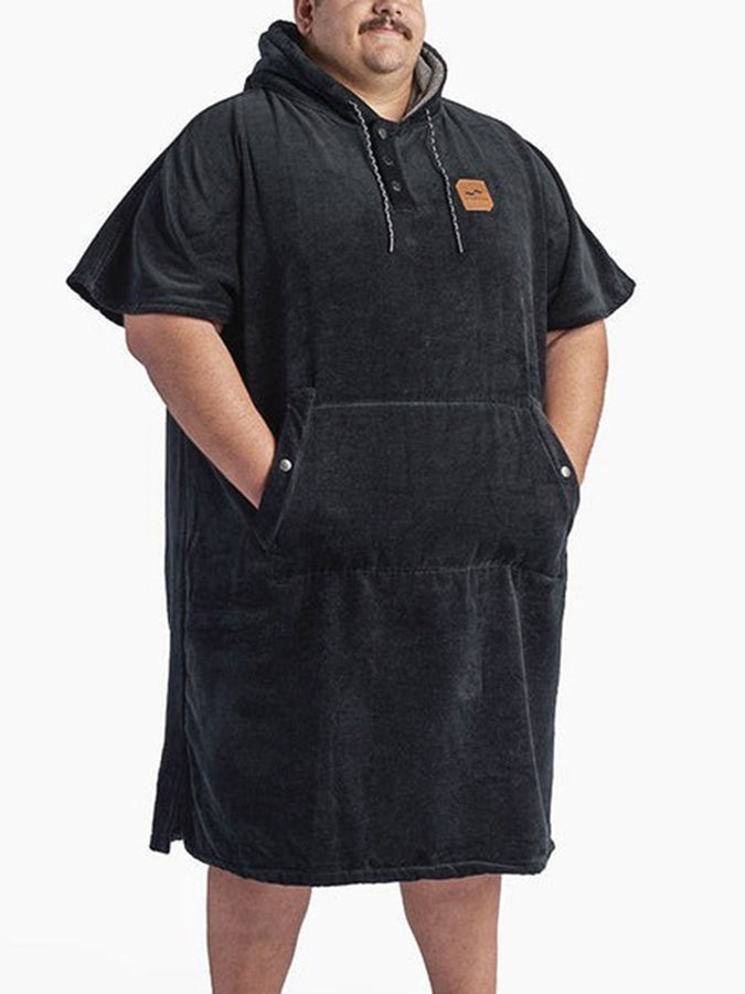 Slowtide The Digs Black Poncho Towel | BLACK