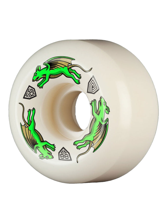 Powell Dragon Formula Nano Rat AV6 88A Green Skateboard Wheels | NATURAL