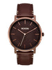 Nixon Porter Leather Chocolate/Dark Roast/Brown Watch