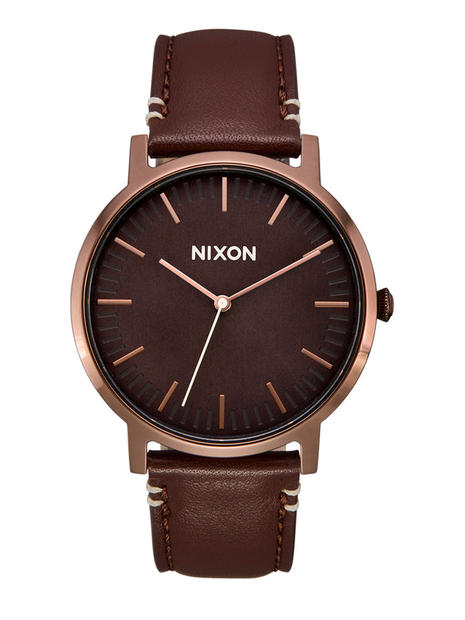 Nixon Porter Leather Chocolate/Dark Roast/Brown Watch | CHOCOLATE/DK ROAST/BRWN (5240)